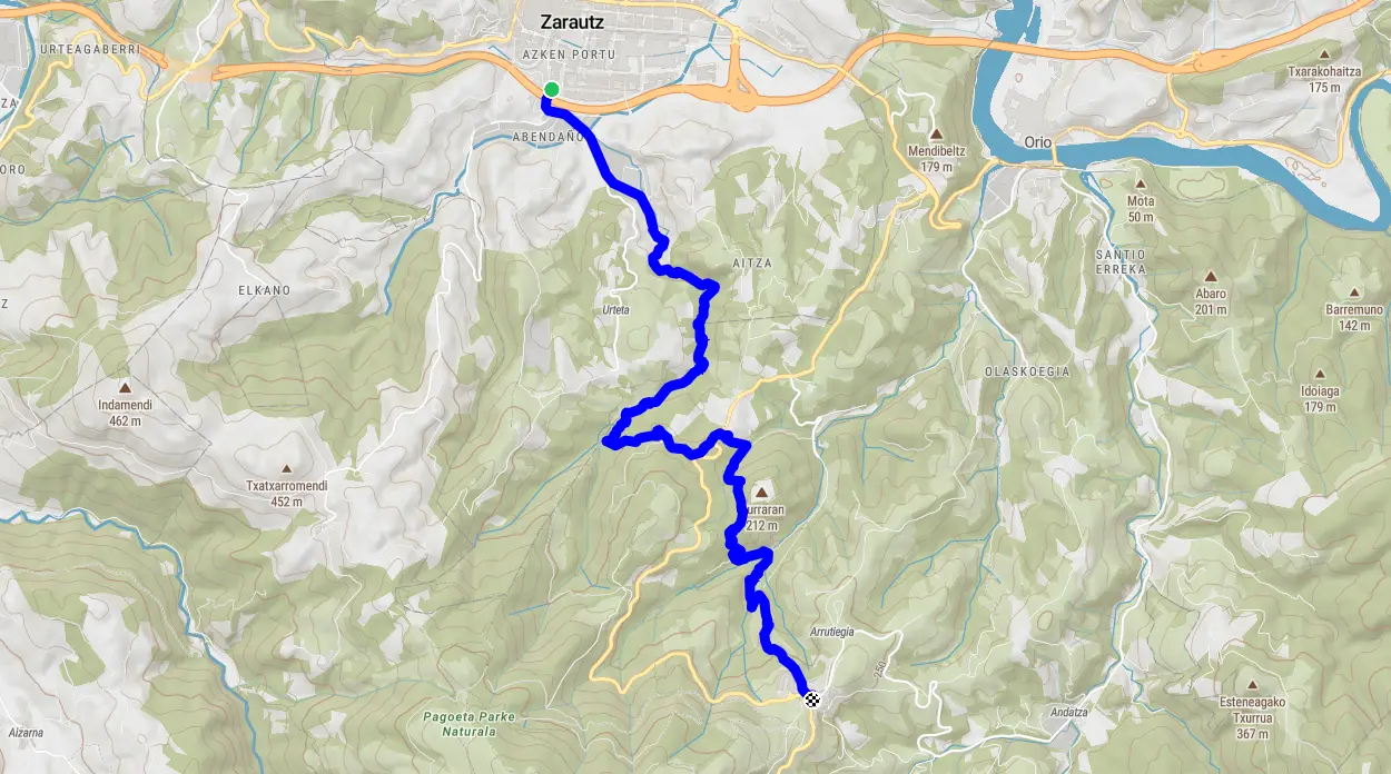 Lehen eguneko ibilbidea